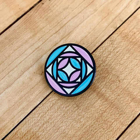 Trans Star Rose Pin